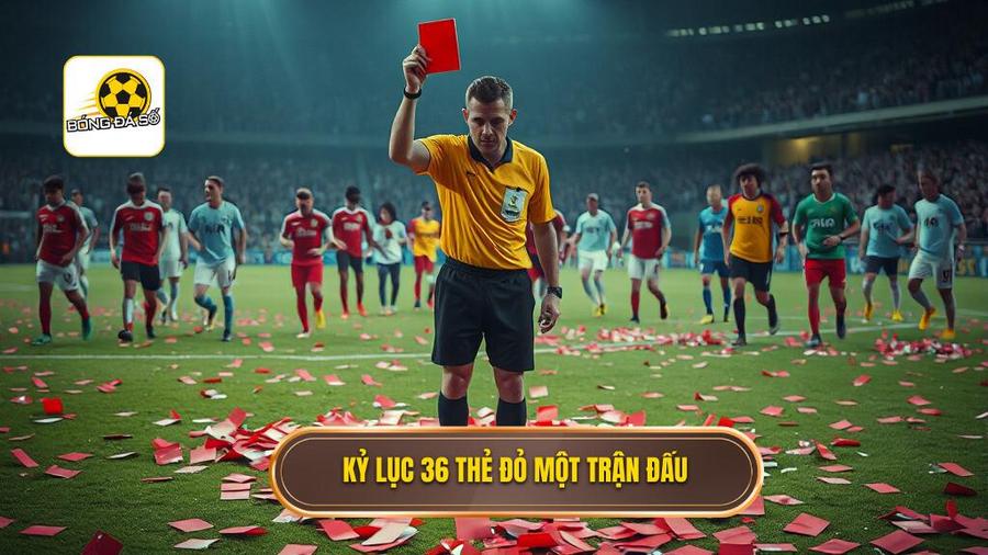 1. Kỷ lục 36 thẻ đỏ một trận đấu