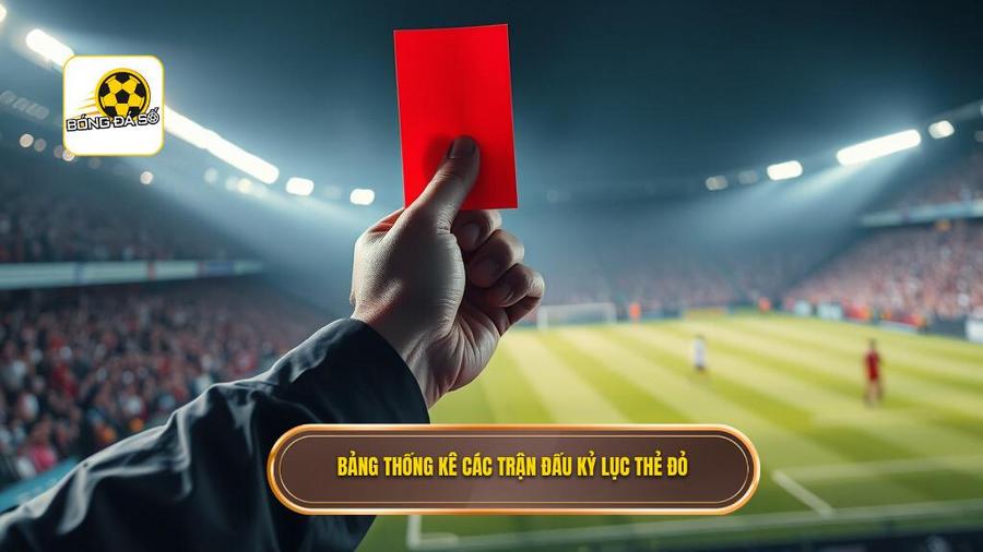 3. Bảng thống kê các trận đấu kỷ lục thẻ đỏ